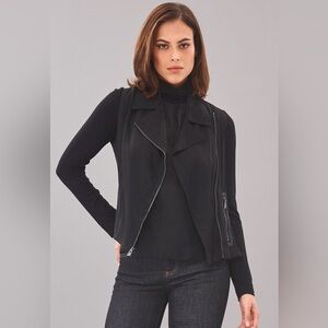 Lola & Sophie Lightweight Cupro Twill Hybrid Moto Jacket NWT XS